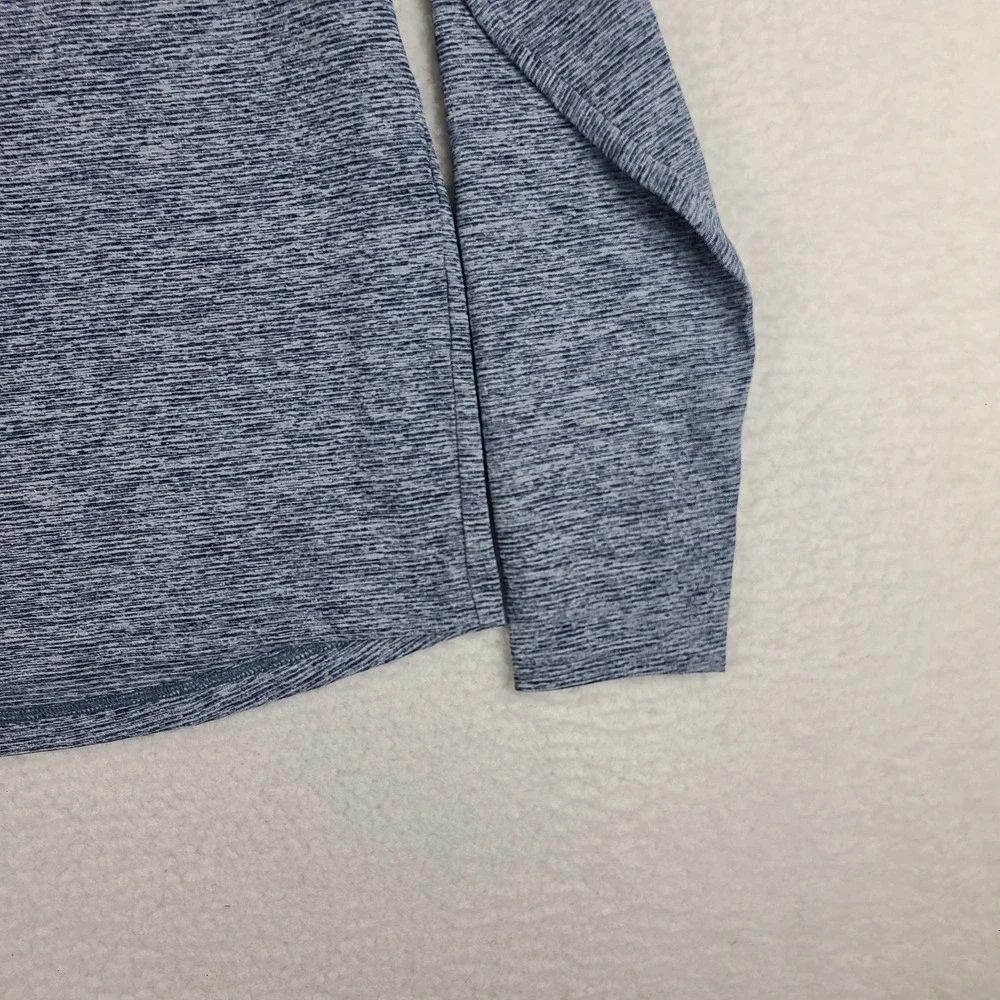 Under Armour Sweater Mens‎ Large Blue Heathered Fitted Heatgear Tech Running Run
